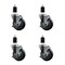 Service Caster 4'' Thermoplastic Rubber Swivel 1-1/2'' Expanding Stem Caster Set with Brake, 4PK SCC-EX20S414-TPRB-TLB-112-4 - alternate 1